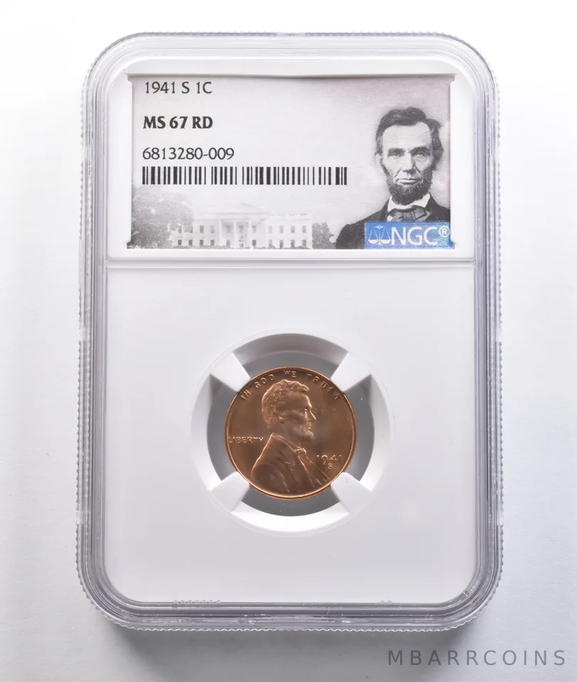 1941-S Lincoln Wheat Cent MS67 RD NGC *6810