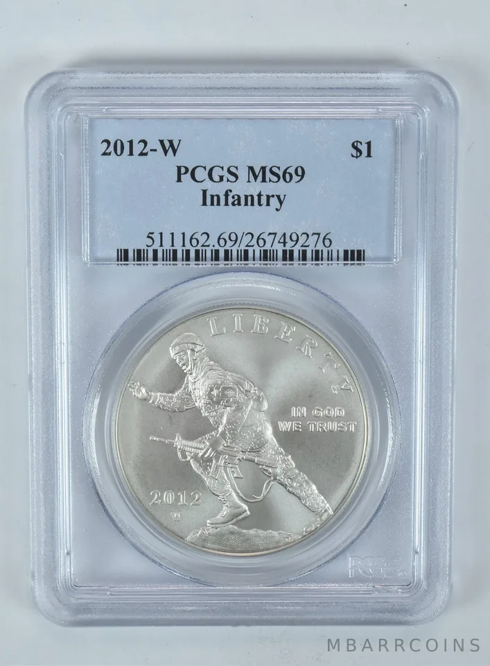 2012-W Infantry Commemorative Dollar MS69 PCGS Blue Label
