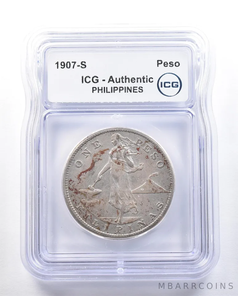 1907 S Philippines Peso Authentic ICG *3923