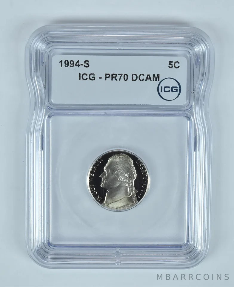 1994-S Jefferson Nickel PR70 DCAM ICG
