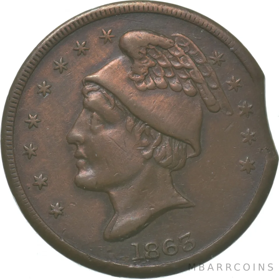 ERROR 1865 Pittocks New Depot Civil War Store Token Pittsburg PA765P-14A a8069