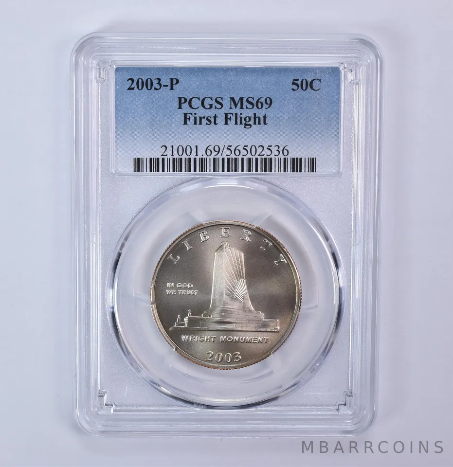 2003-P First Flight Commemorative Half Dollar MS69 PCGS