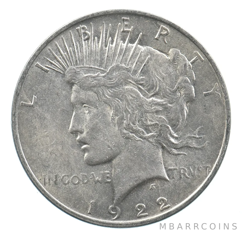 Early - 1922 Peace Silver Dollar - 90% US Coin *472