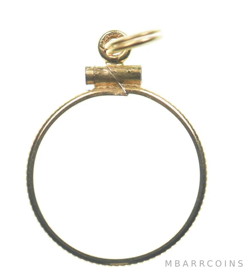 12k 0.7 Gram Gold Filled 15.5mm Coin Bezel Pendant Frame Edge *4968
