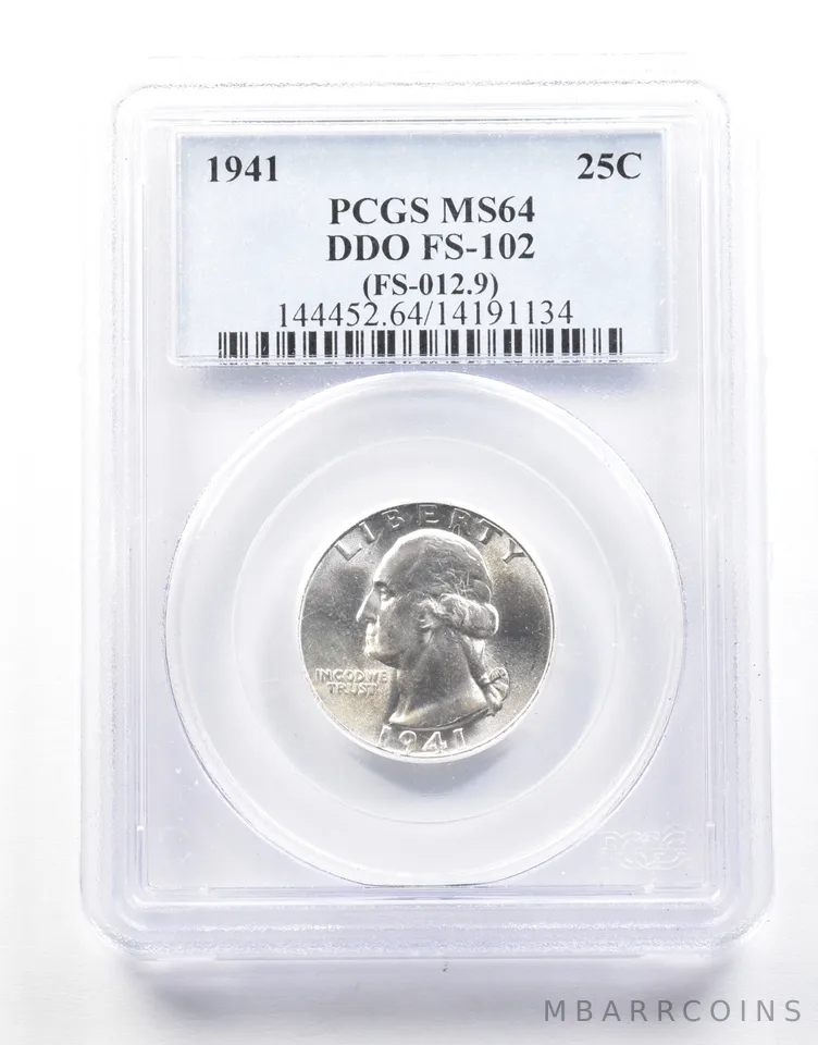 1941 Washington Quarter DDO FS-102 (FS-012.9) MS64 PCGS *2145