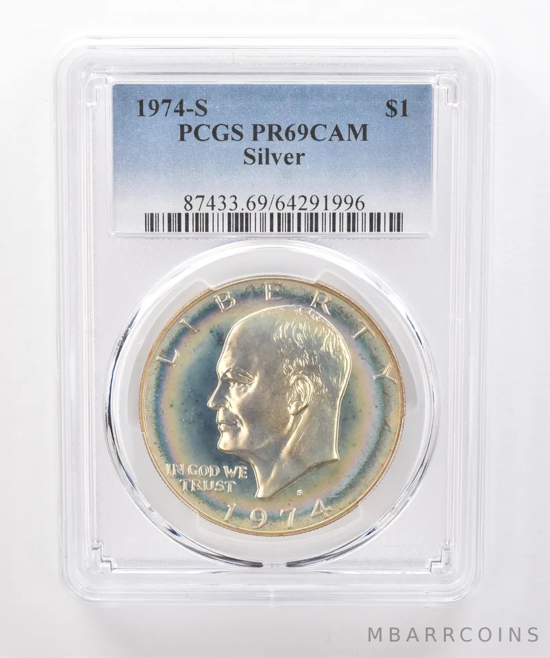 1974-S Eisenhower $1 Silver PR69 CAM PCGS Beautiful Tone *1952