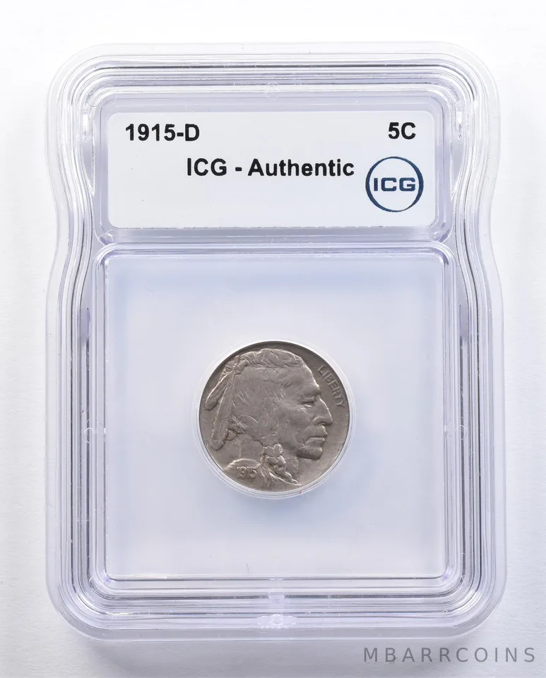 1915-D Indian Head Buffalo Nickel Authentic ICG *1633