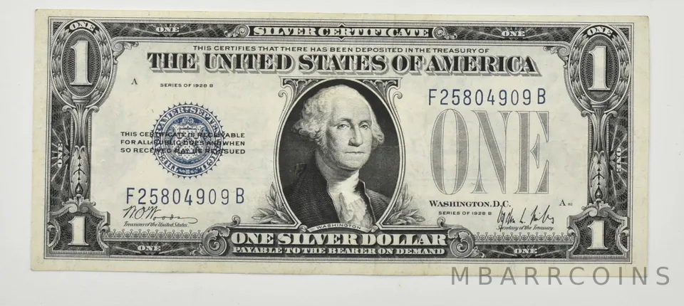 1928 B $1 Silver Certificate Fr#1602 *5463