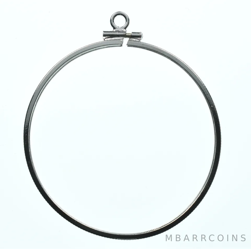 Sterling Silver 41 MM 5 Pesos Mexico Coin Bezel Pendant Frame Edge *2135