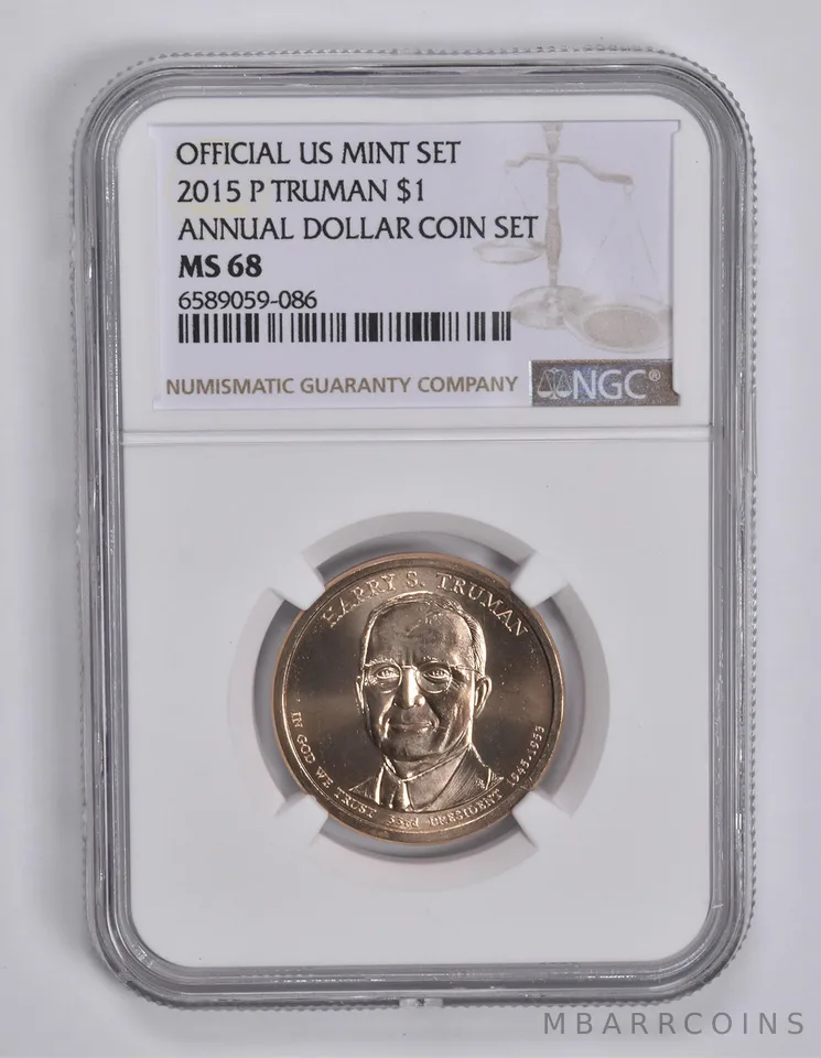 2015-P Presidential $1 Truman Annual Set MS68 NGC US Mint