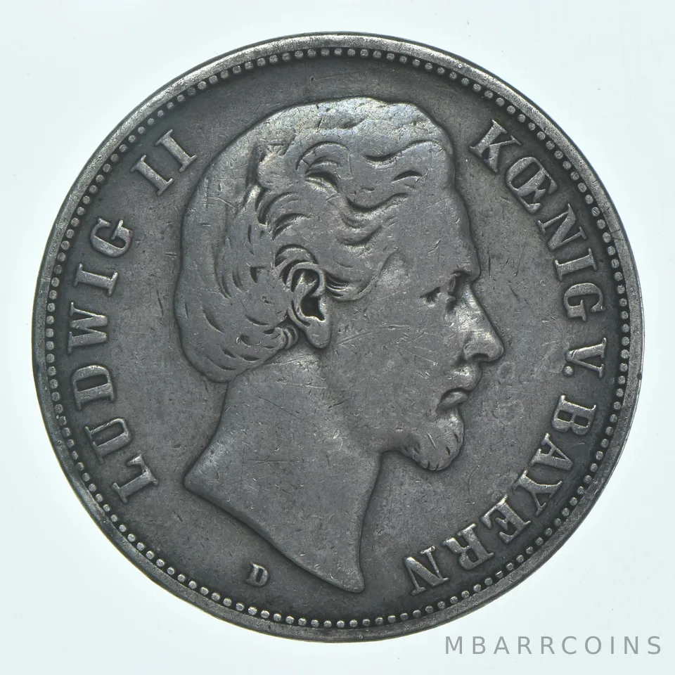 1876 D Germany 5 Marks Silver *9376