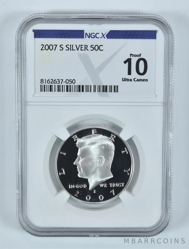 2007-S Kennedy Half Dollar Silver Proof 10 UCAM NGC X NGCX