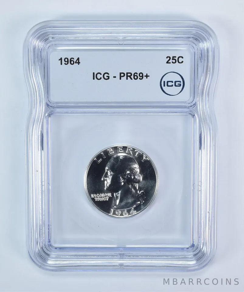 1964 Washington Quarter PR69+ ICG