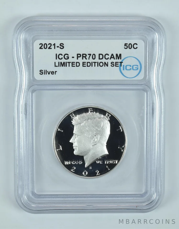 2021-S Kennedy Half Dollar Silver Limited Edition Set PR70 DCAM ICG