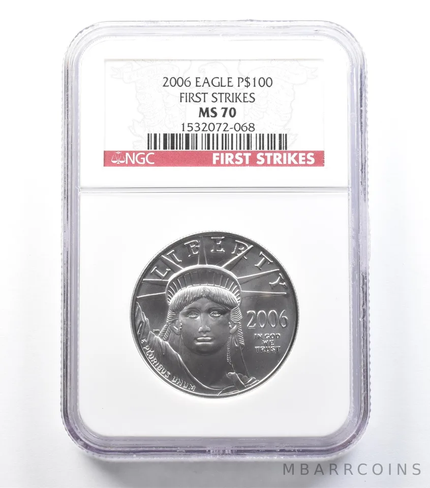2006 $100 American Platinum Eagle 1 Oz Platinum First Strikes MS70 NGC a1427