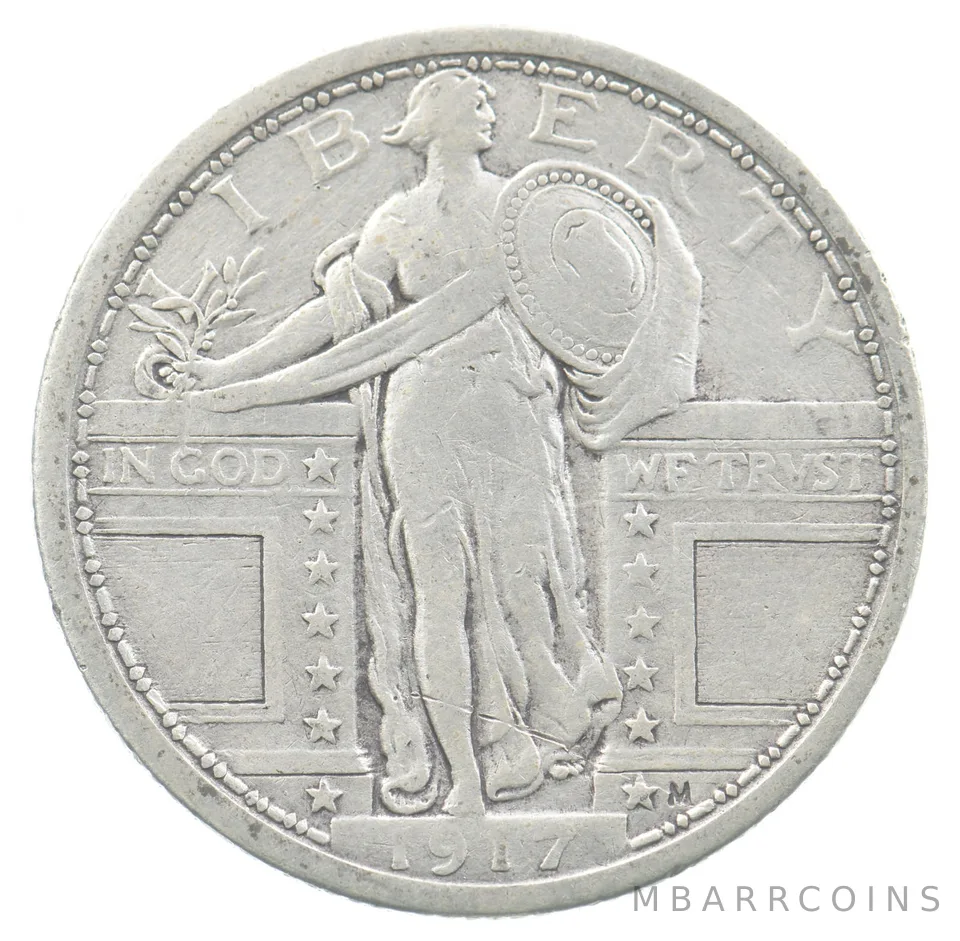 1917 Standing Liberty Quarter Type 1 *4754