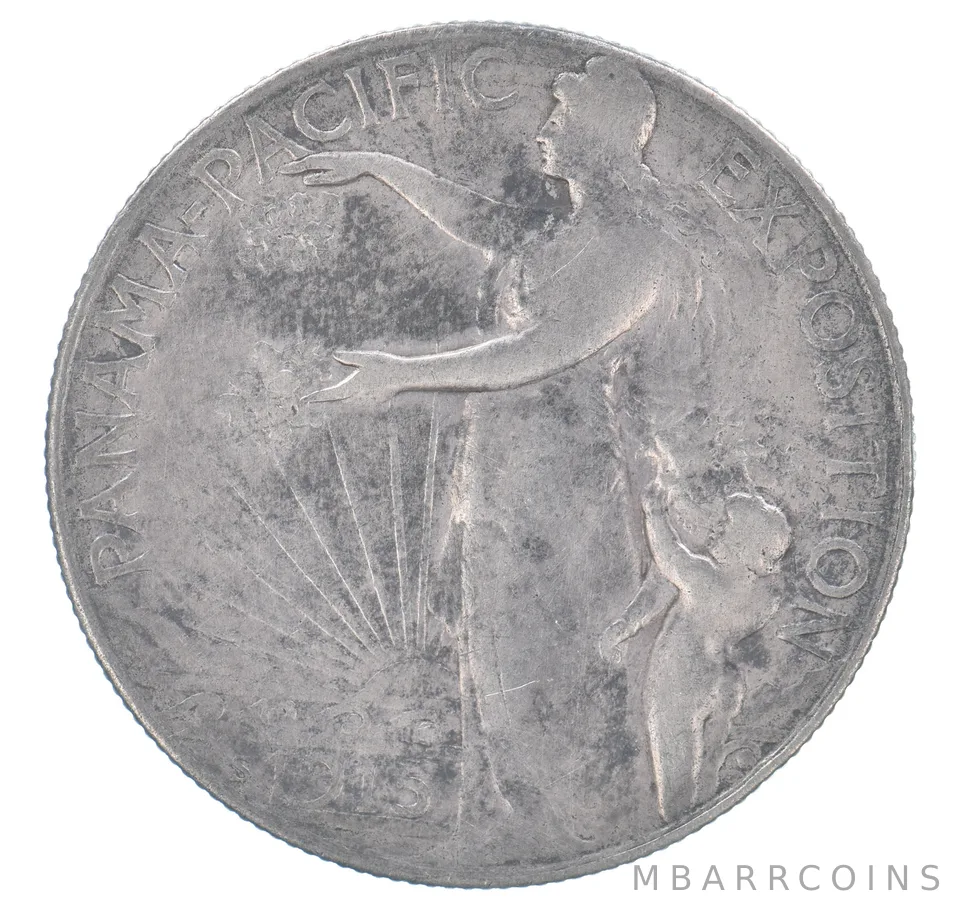 1915-S Panama Pacific Exposition Commemorative Half Dollar Beautiful Tone *8801