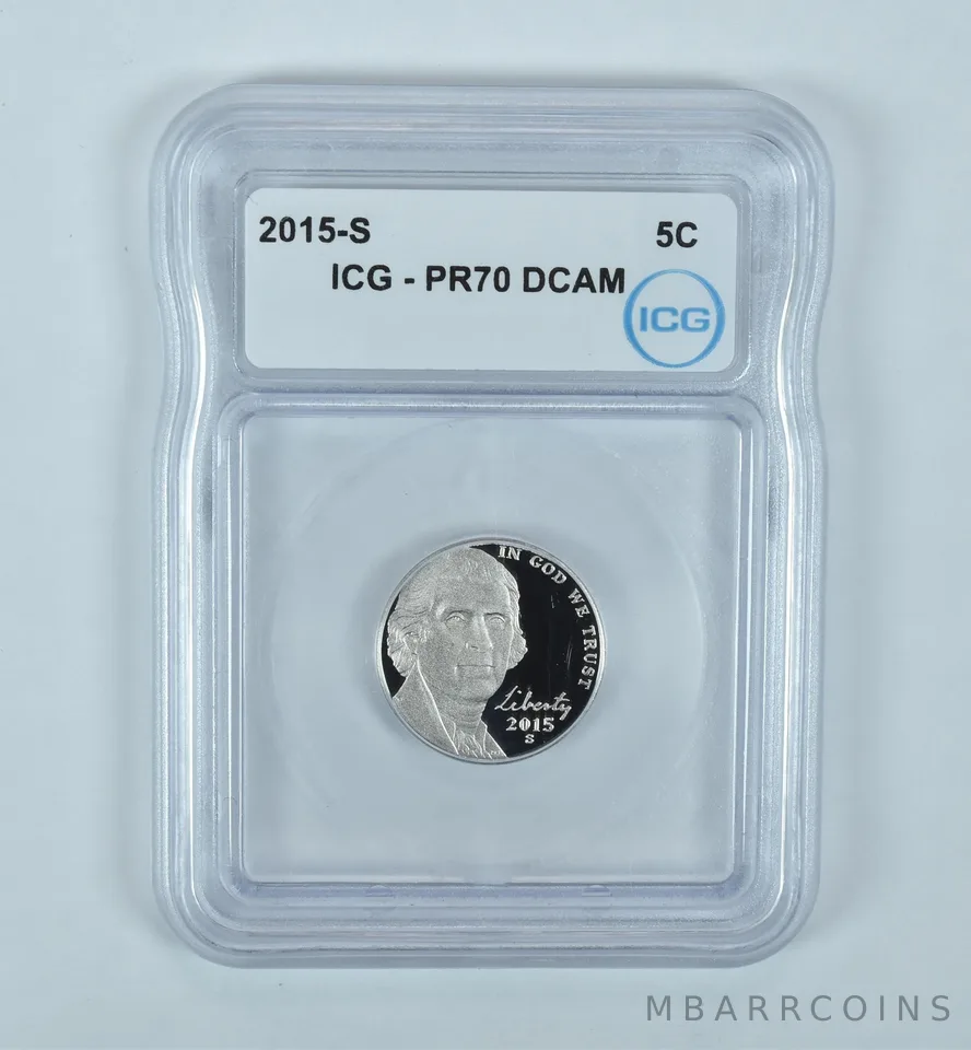 2015-S Jefferson Nickel PR70 DCAM ICG