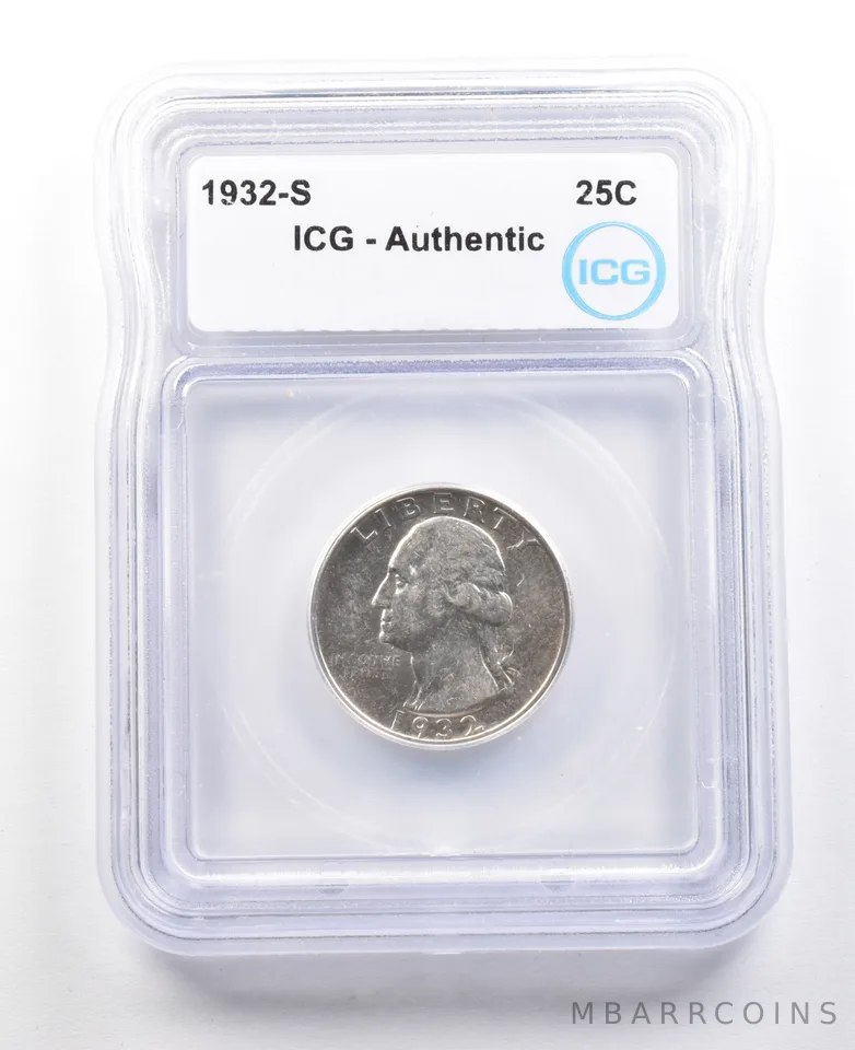 1932-S Washington Quarter Authentic ICG *3497