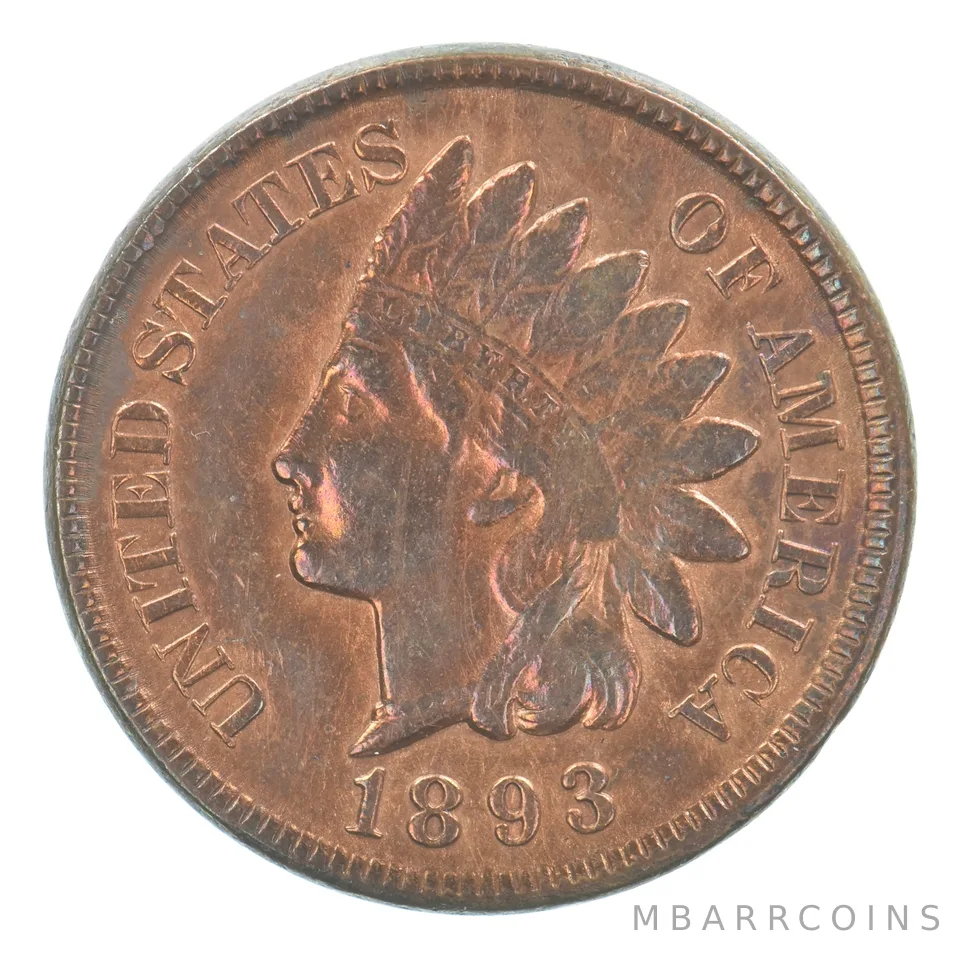 1893 Indian Head Cent Beautiful Tone *4196