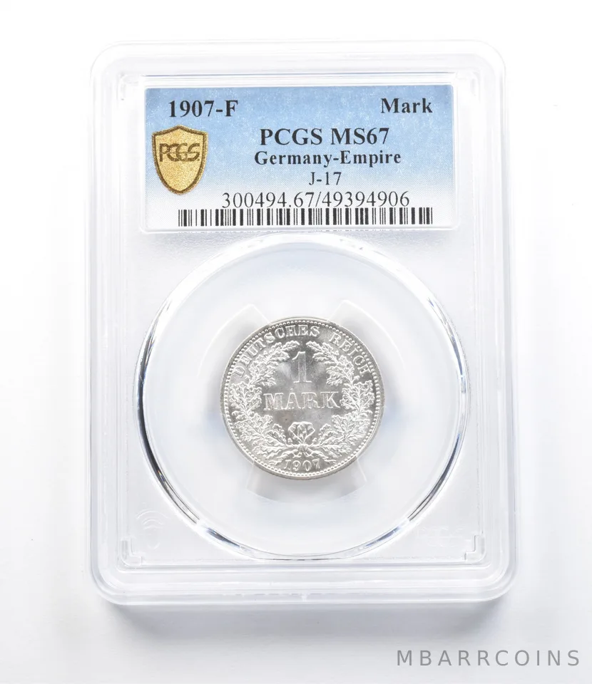 1907-F Germany Empire Mark J-17 MS67 PCGS *4271