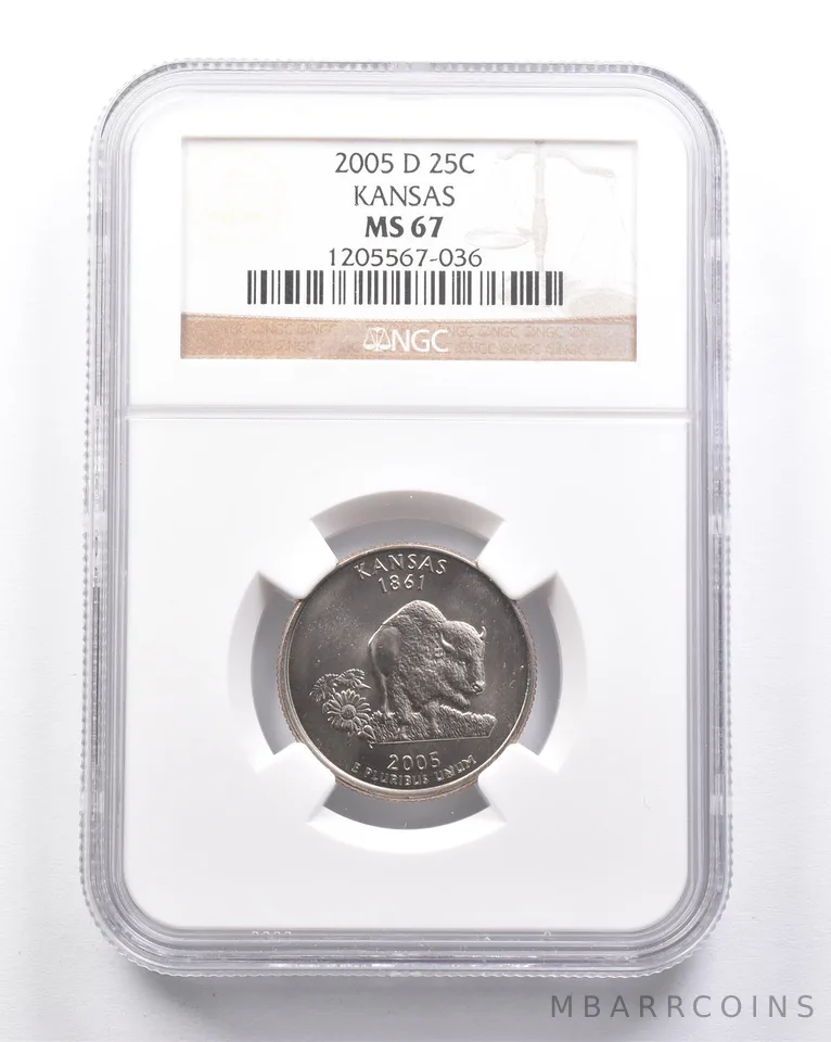 MS67 2005-D Washington State Quarter Kansas NGC *6300