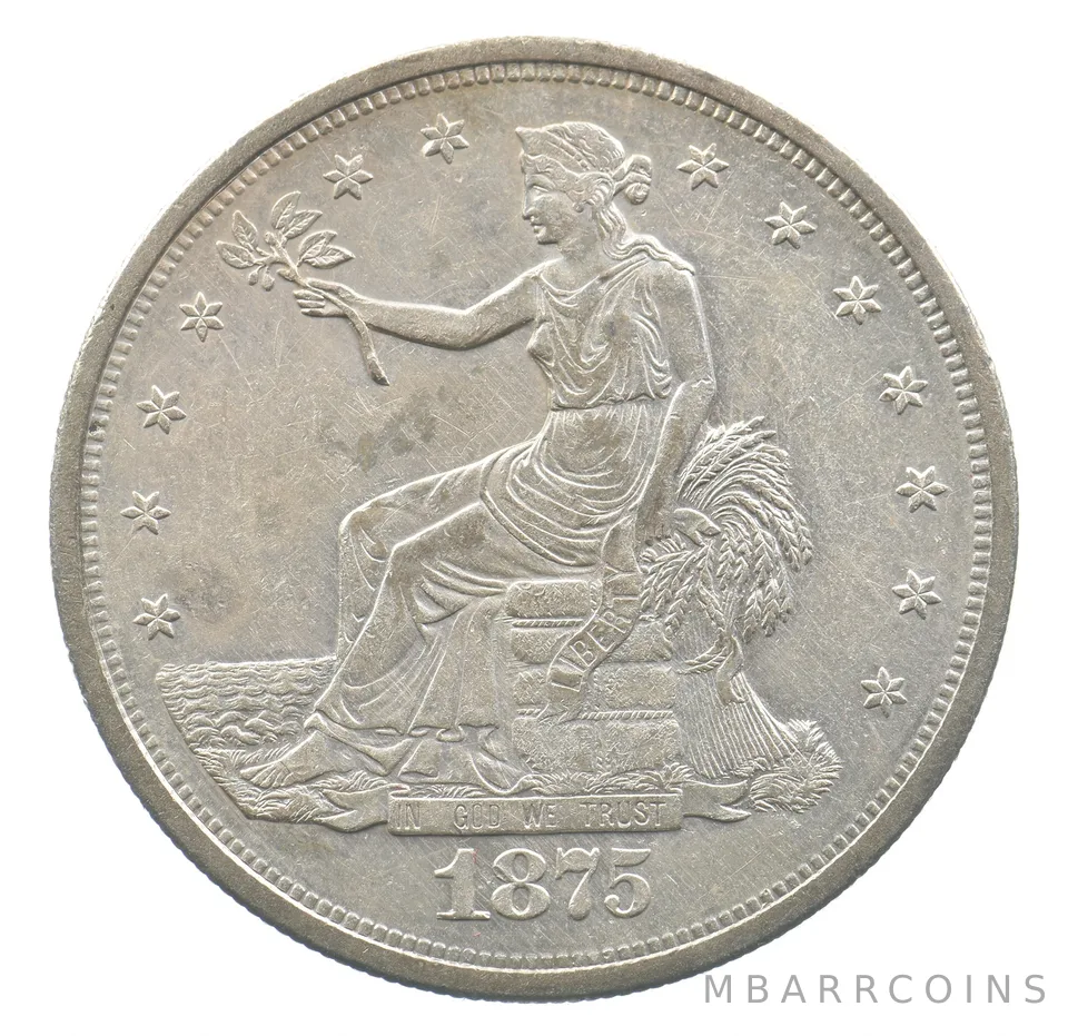 1875-S Seated Liberty Trade Dollar a9079