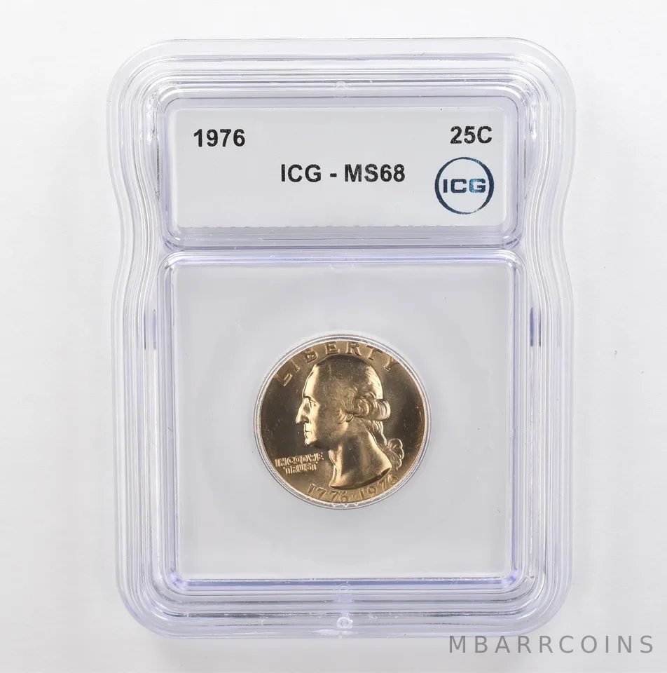 1976 Washington Quarter MS68 ICG Beautiful Tone *5346
