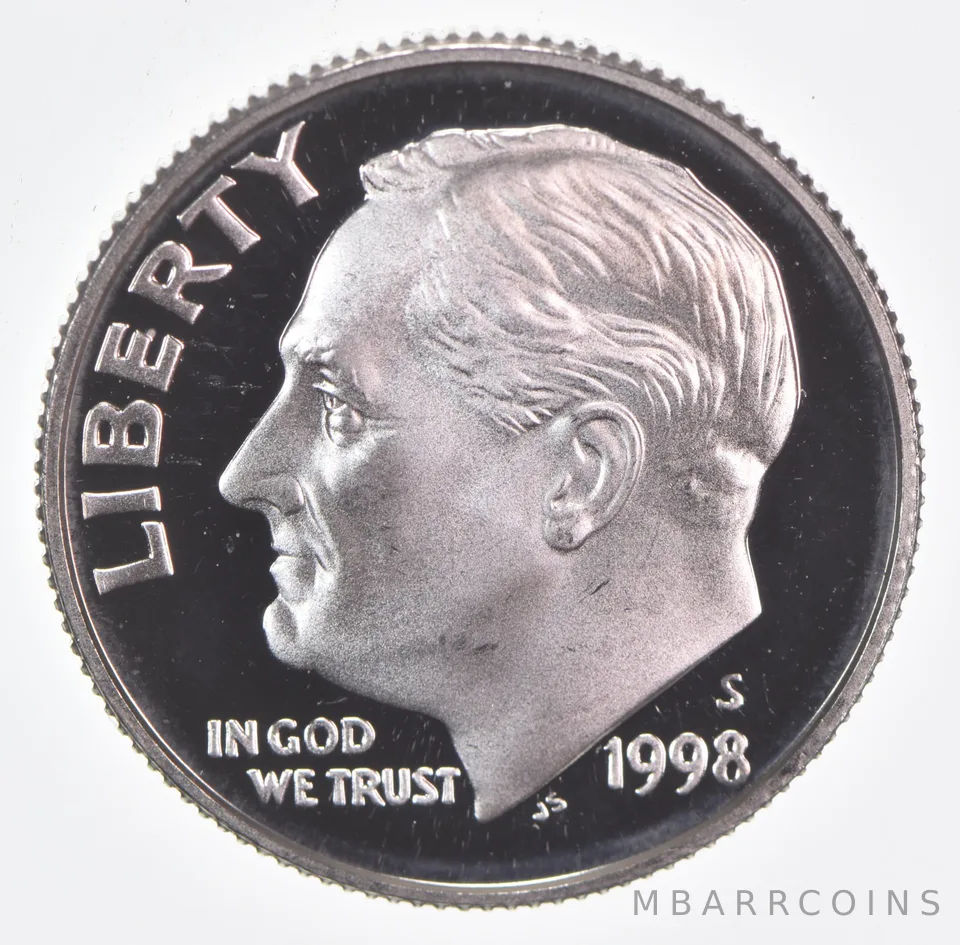 1998-S Roosevelt Dime Proof 90% Silver