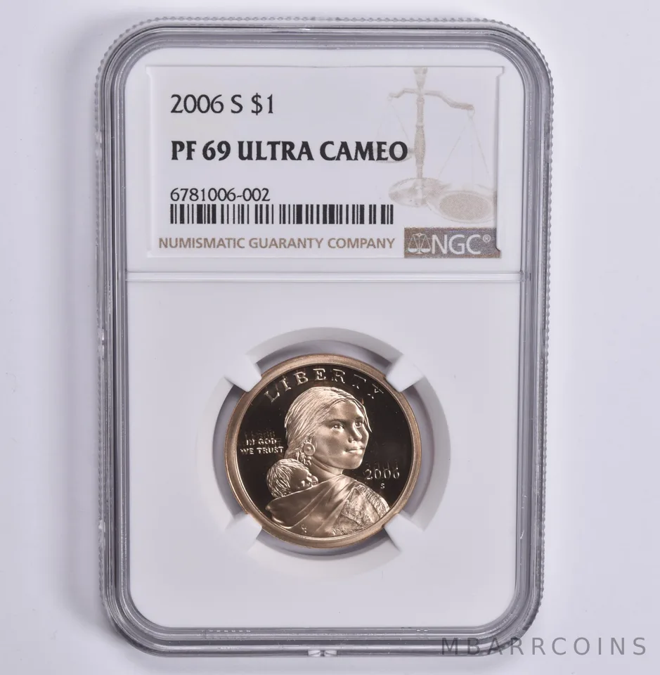 2006-S Sacagawea $1 PF69 UCam NGC Brown Lbl
