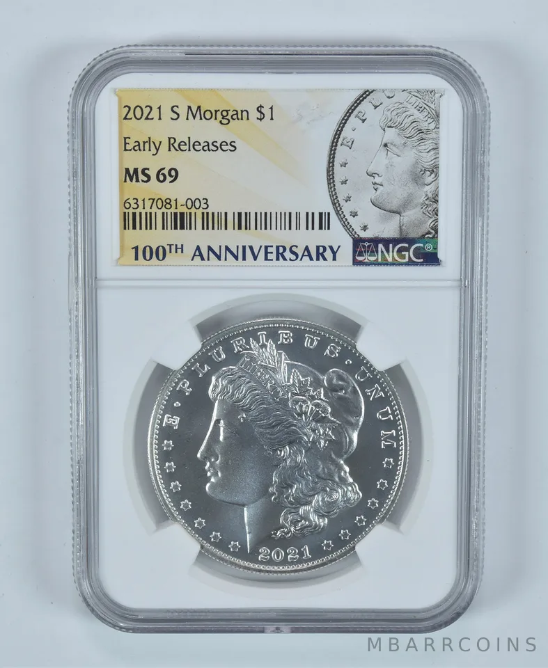2021-S Morgan Silver Dollar Early Releases MS69 NGC Special Label