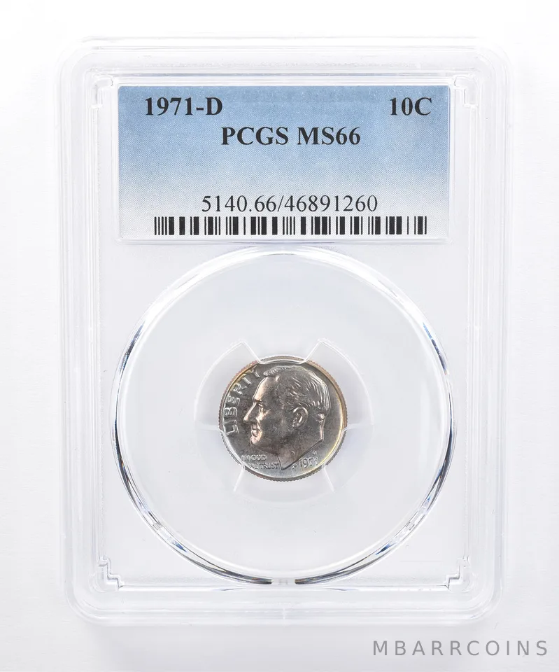1971-D Roosevelt Dime MS66 PCGS Beautiful Tone *8308
