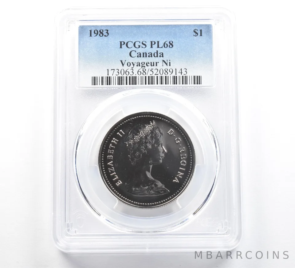 1983 Canada 1 Dollar Voyageur PL68 PCGS Blue Label