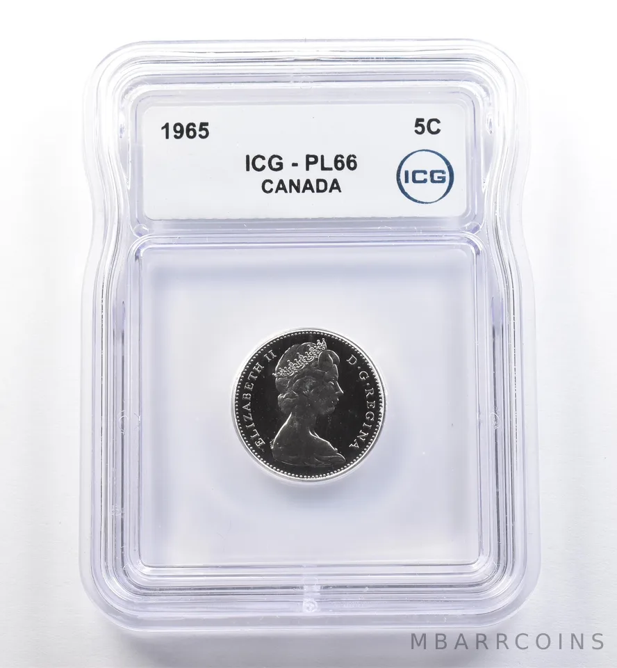 1965 Canada 5 Cents PL66 ICG *0235
