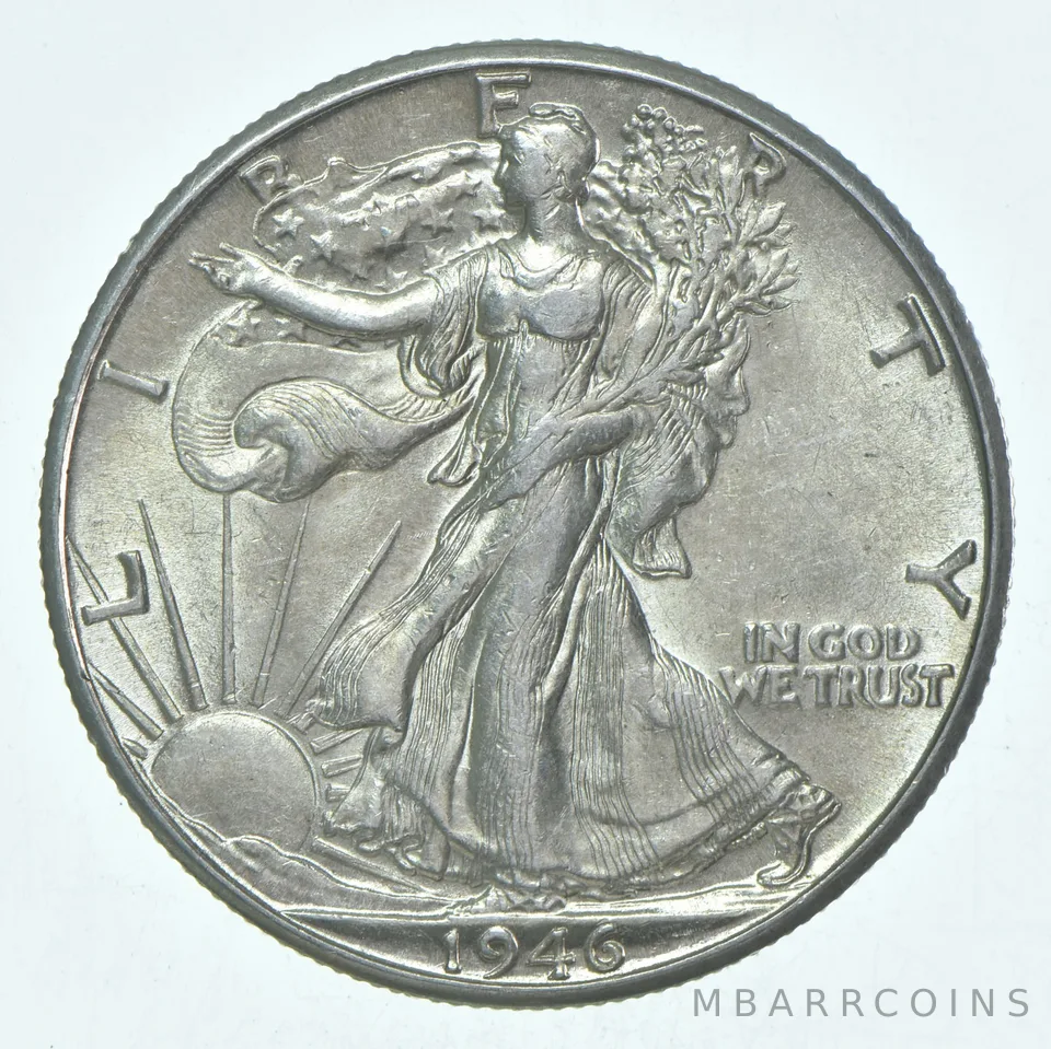 BU 1946-D Walking Liberty Half Dollar Uncirculated 90% Silver