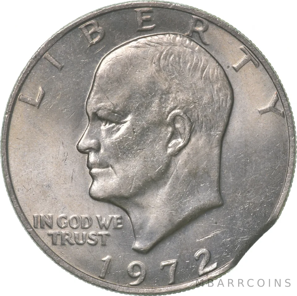 1972 Eisenhower Dollar Clip Error *2812