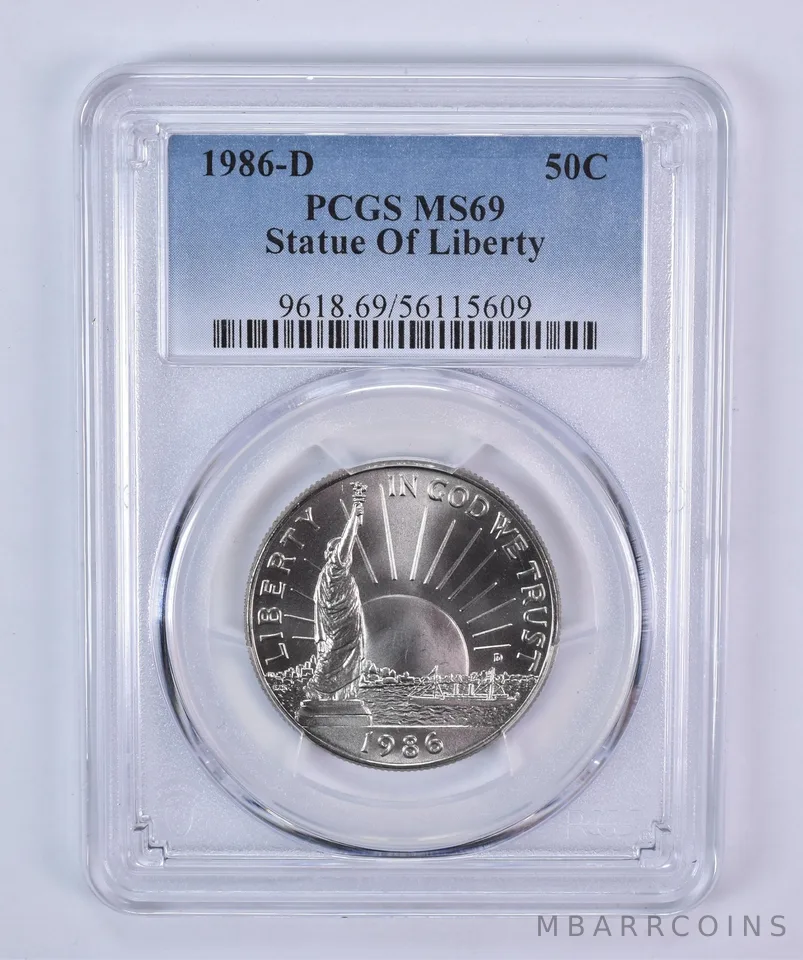 1986-D Statue Of Liberty Commemorative Half Dollar MS69 PCGS