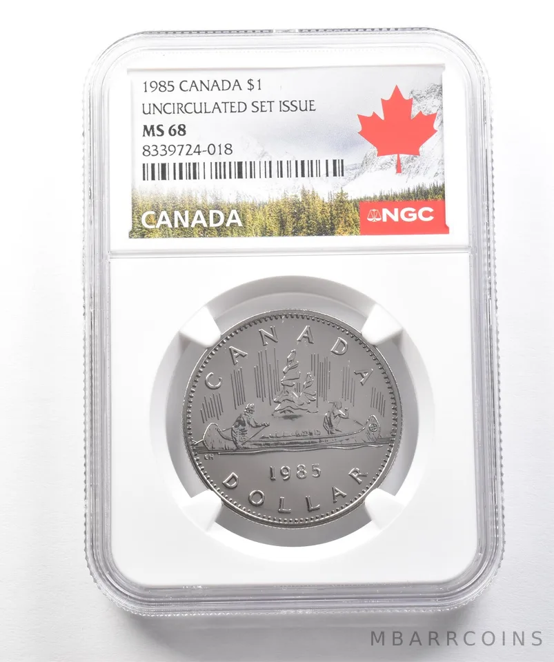 1985 Canada 1 Dollar Uncirculated Set Issue MS68 NGC *9925