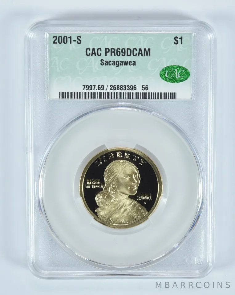 2001-S Sacagawea $1 PR69 DCAM CAC CACg