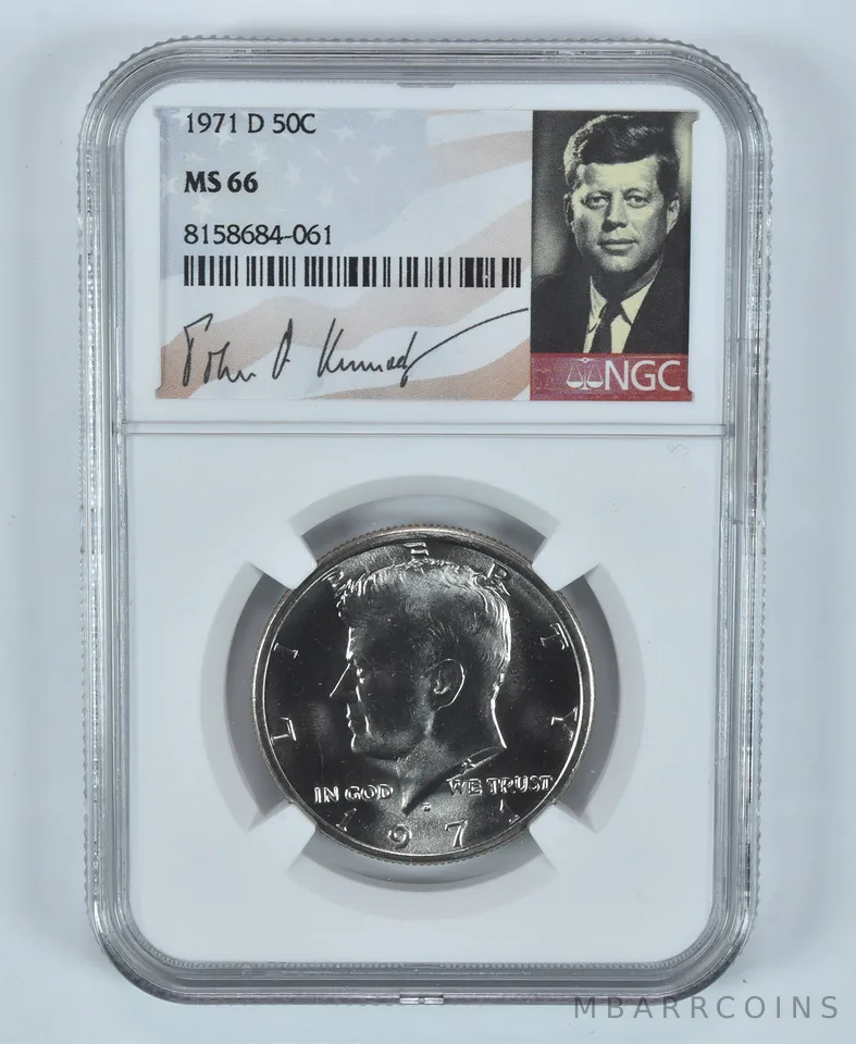 1971-D Kennedy Half Dollar MS66 NGC Special Label