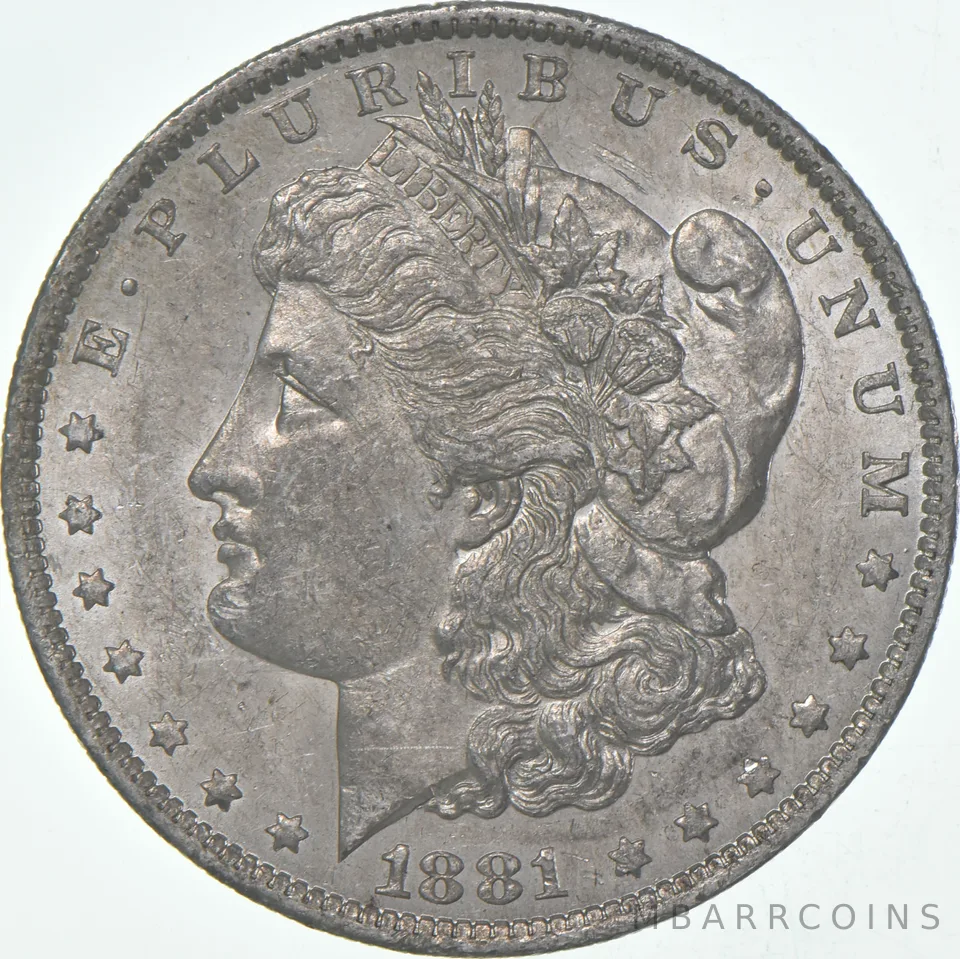 AU+ 1881-O Morgan Silver Dollar (1 coin)