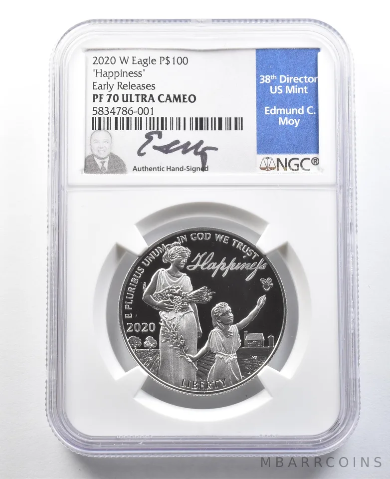 2020-W $100 American Platinum Eagle Happiness ER Moy 1 Oz PF70 UCAM NGC *3471