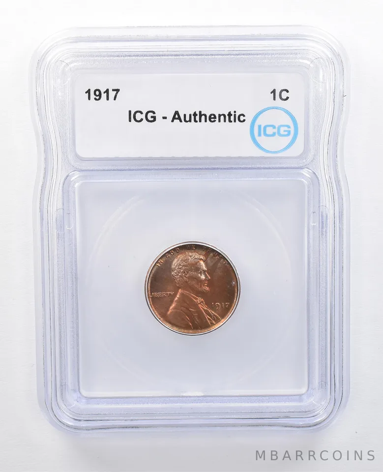 1917 Lincoln Wheat Cent Authentic ICG Beautiful Tone *7633