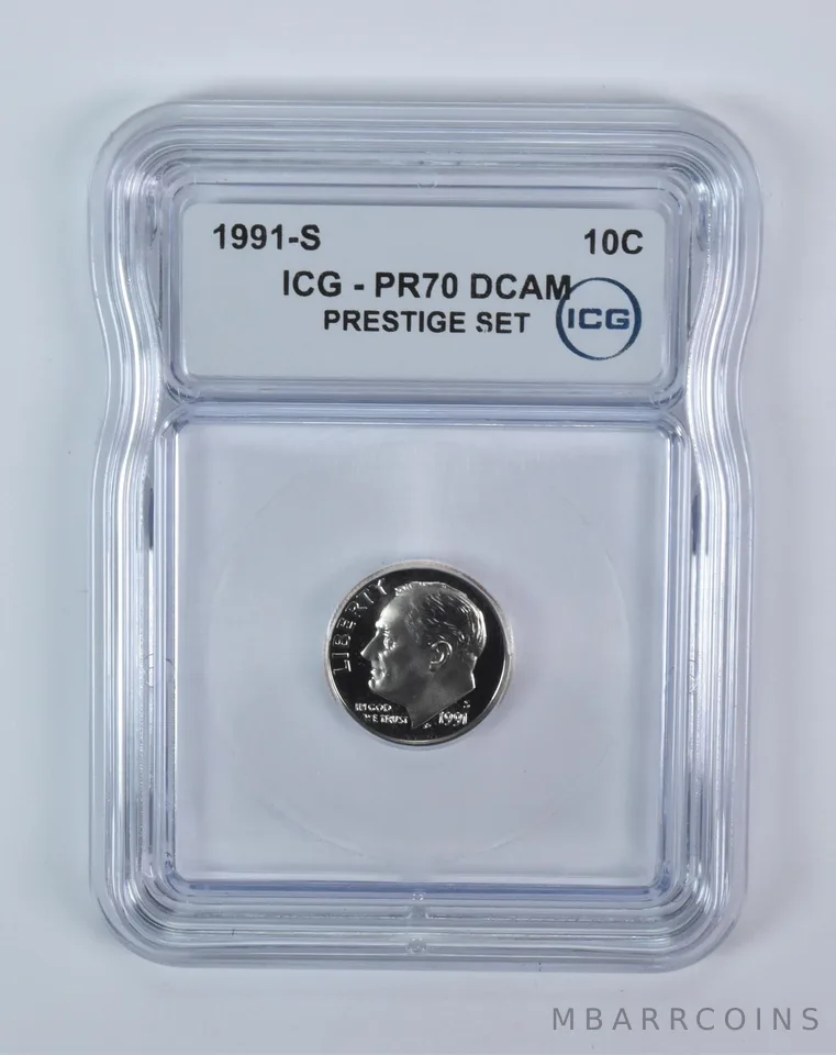 1991-S Roosevelt Dime Prestige Set PR70 DCAM ICG