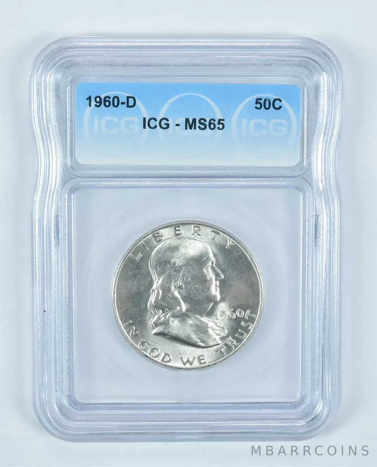 1960-D Franklin Half Dollar MS65 ICG