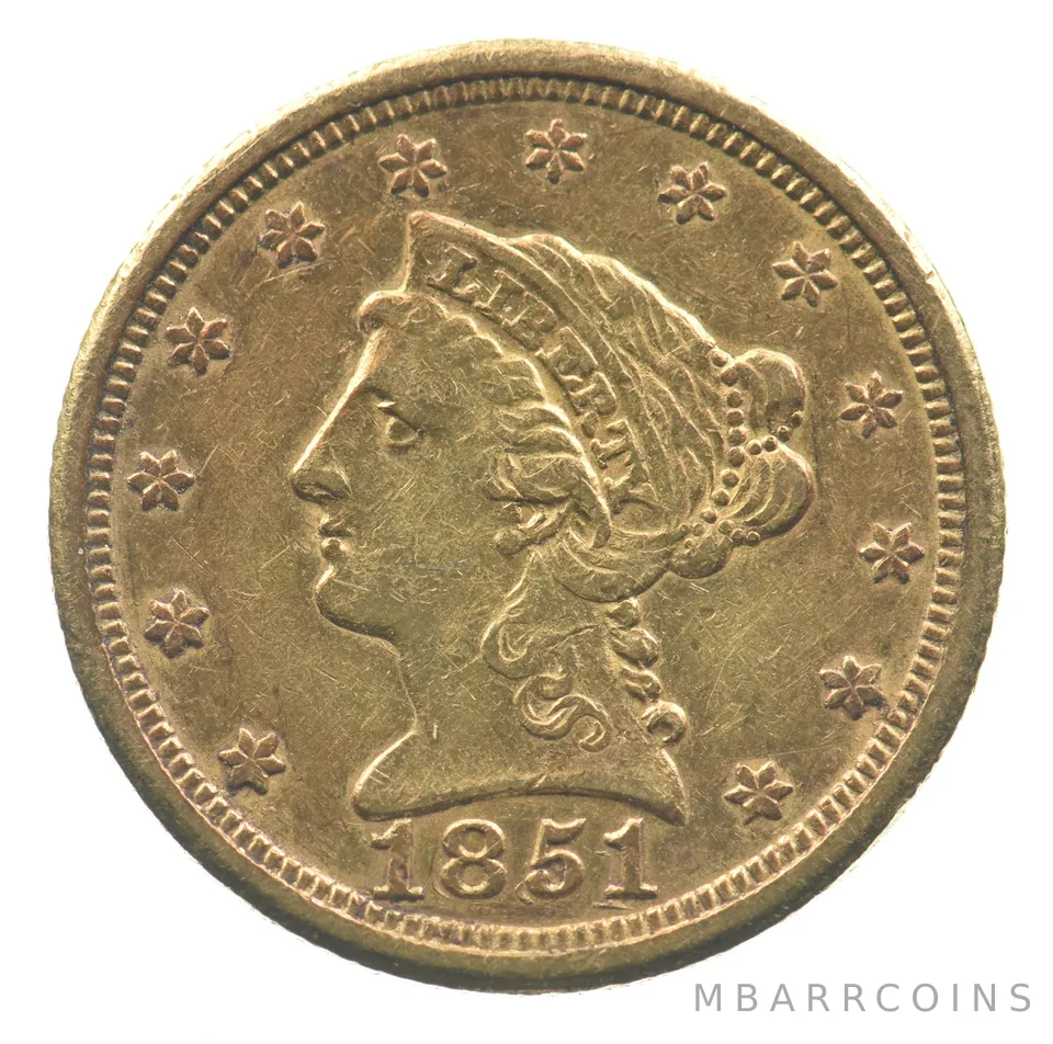 1851-O $2.50 Liberty Head Gold Quarter Eagle *8203