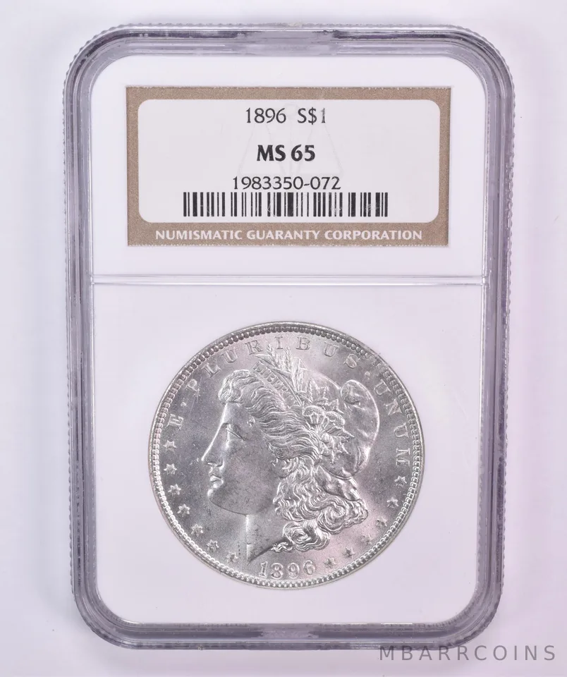 1896 Morgan Silver Dollar MS65 NGC Brown Label