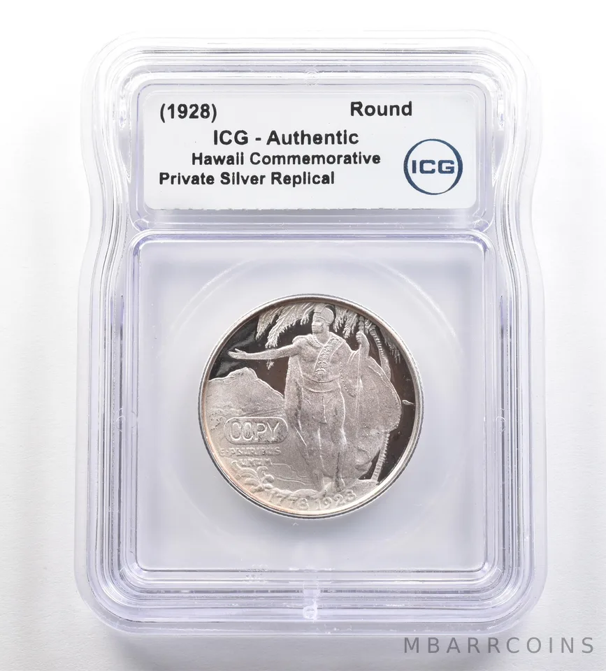 (1926) Hawaii Commemorative Gallery Silver Half Dollar ICG *4249