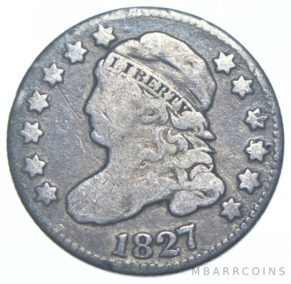 1827 Liberty Cap Dime a1146