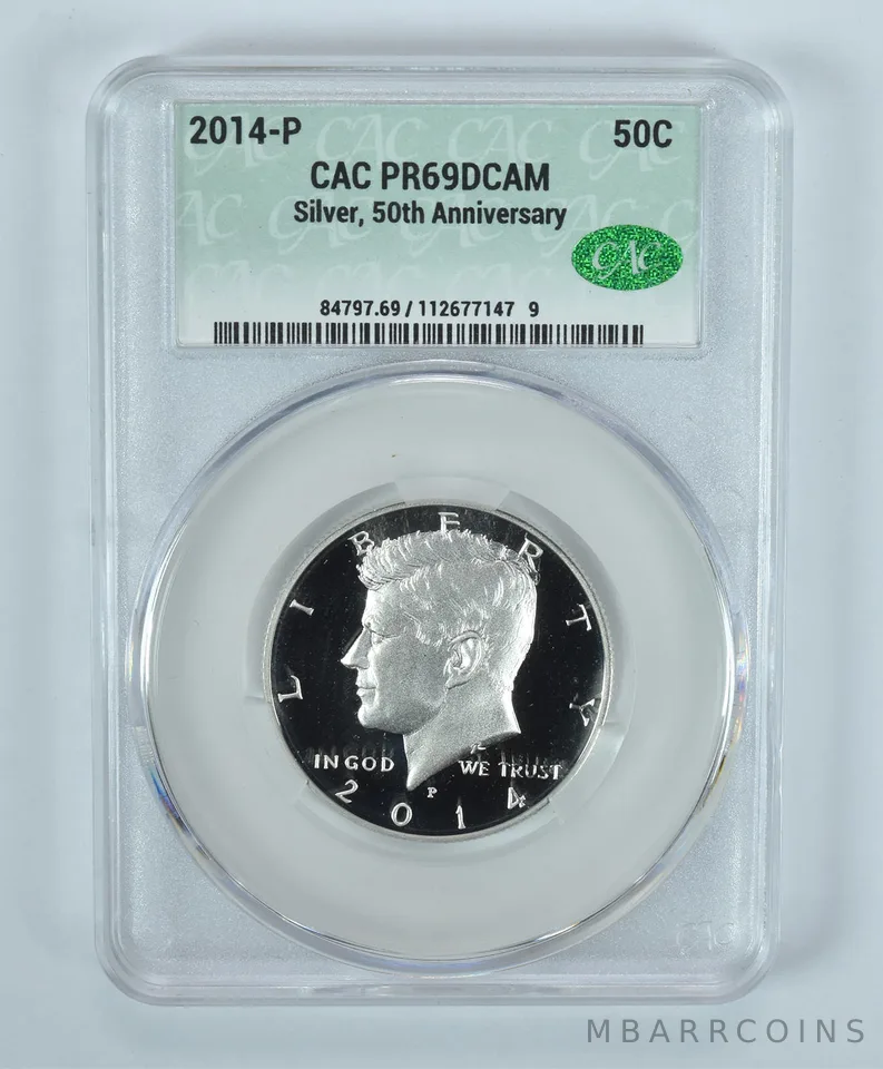 2014-P Kennedy Half Dollar Silver 50th Anniversary PR69 DCAM CAC CACg